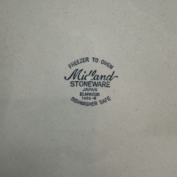 Vintage Midland Stoneware Elmwood 12" Chop Plate (Round Platter) - Picture 5 of 6